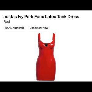 Ivy Park red latex dress size large!